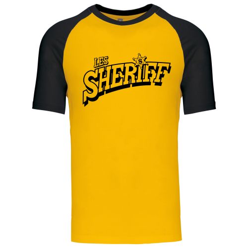 LES $HERIFF : T-Shirt baseball (jaune)