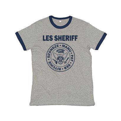 LES $HERIFF : T-Shirt style Ramones (gris/bleu)