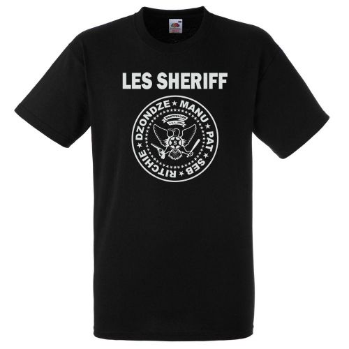 LES $HERIFF : T-Shirt noir façon Ramones