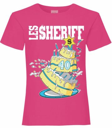 LES $HERIFF : T-shirt anniversaire Rose