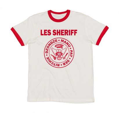 LES $HERIFF : T-Shirt style Ramones (rouge)