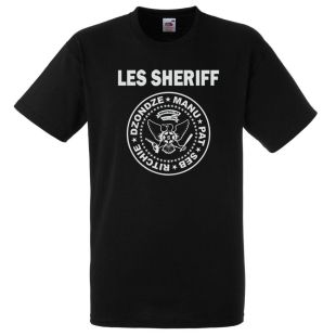 LES $HERIFF : T-Shirt noir façon Ramones [$TSNR]