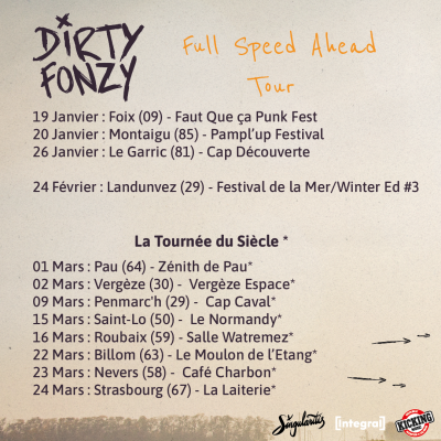DIRTY FONZY : Toutes les dates